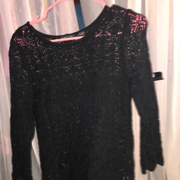black lace sweater. size small. - Picture 1 of 1